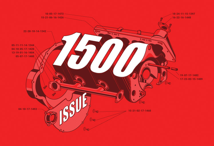 Auto Express magazine 1,500th issue illustration