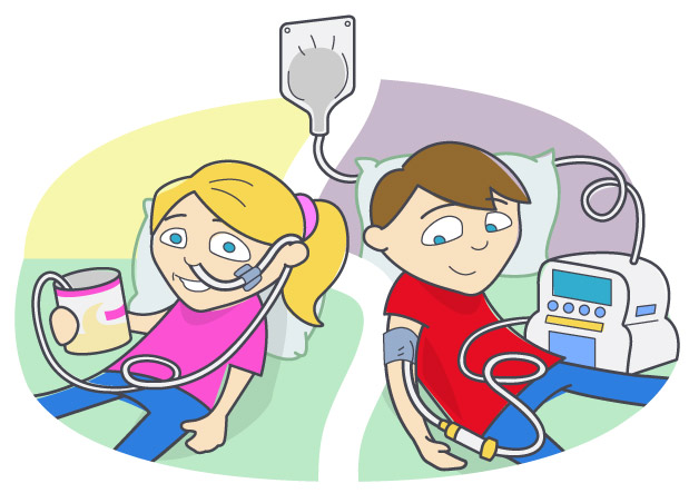 Illustrations for CICRA's children-targeted marketing - treatment
