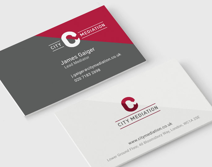 Business card design for City Mediation
