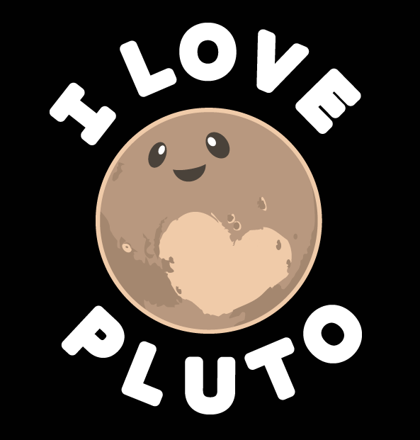 Pluto T-shirt graphic for IFL Science