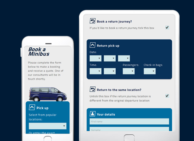 Register with Kentish Minibuses Website Redesign to unlock content