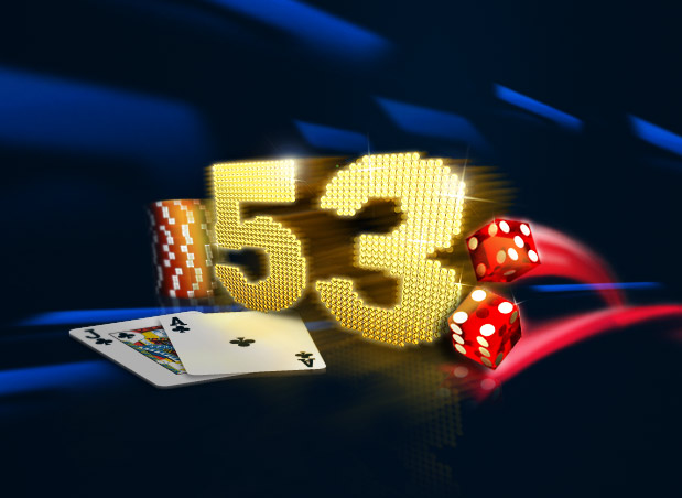 Illustrated graphic for Party Casino  Web Design