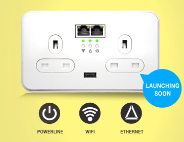 Power Ethernet product launch graphic