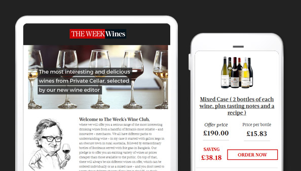 Responsive email design for The Week Society