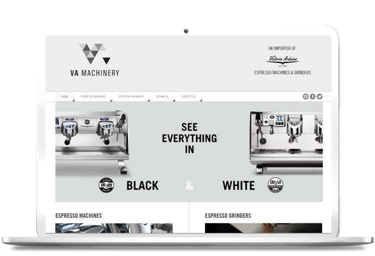 Visit the VA Machinery Website Design and Build website