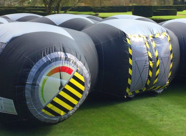 Inflatable laser tag area design