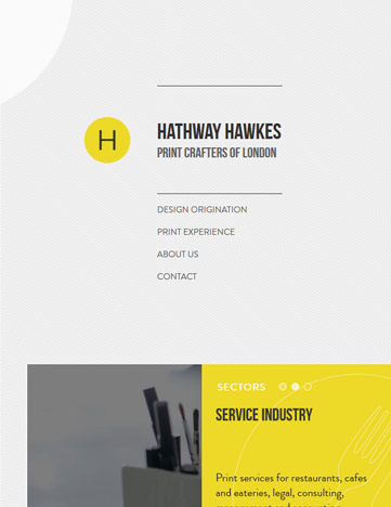 Hathway Hawkes website Design