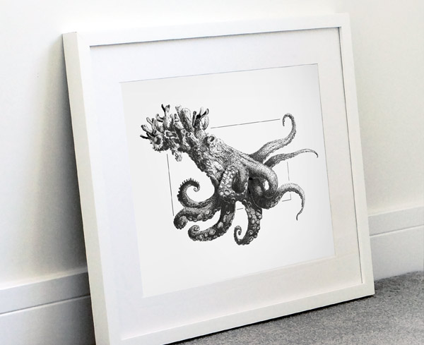 [Flauna] Coral Octopus print