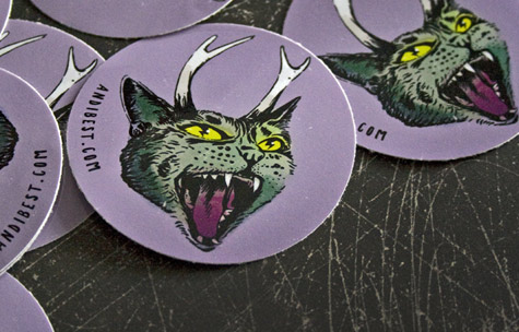 Cursed Cat Stickers 3 Pack