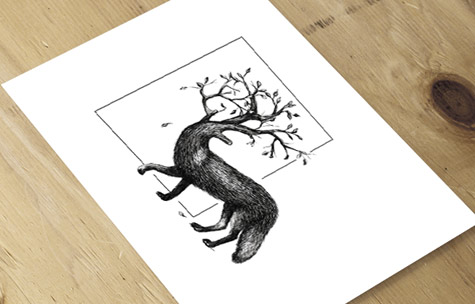 [Flauna] Fox Branch print