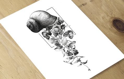 [Flauna] Ivy Snail print