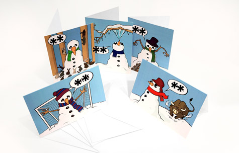 Unfortunate Snowmen Christmas Cards